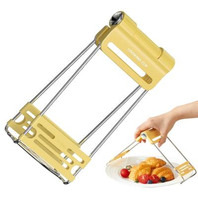 China Hot Plate Gripper Kitchen Hot Dish Bowl Plate Clip Anti Scalding Dish Plate Tongs for Microwave Toaster Oven Steamer Air Fryer Pans for sale