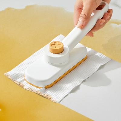 China Kitchen Cleaning Replaceable Rag Cleaning Brush With Handle for sale