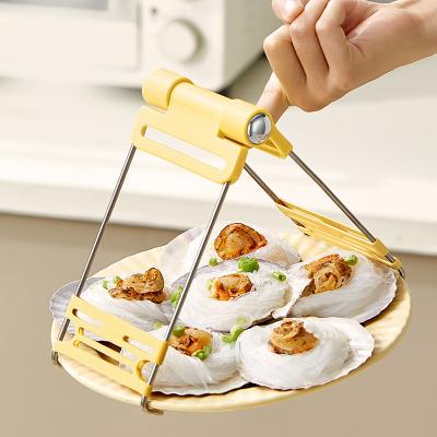 China Anti Scald Clip Hot Dish Não escorregador Gripper Plate Bowl Clip Holder Retriever Tongs Máquina de cozinha de silicone à venda