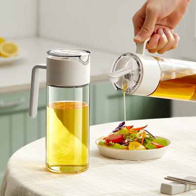 China Kitchen Cooking Olive Oil Bottle Dispenser Auto Flip Non-Drip Oil Bottle Wide Opening Easily Refill And Clean for sale