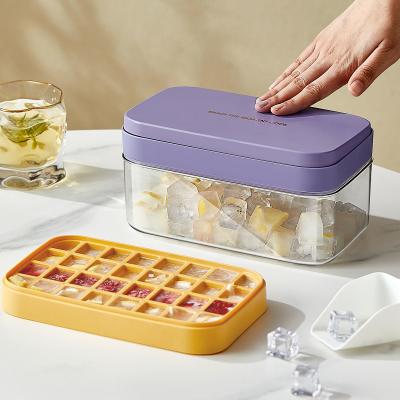 China Ice Cube Maker Mold for Freezer Ice Cube Tray With Ice Storage Bin for sale