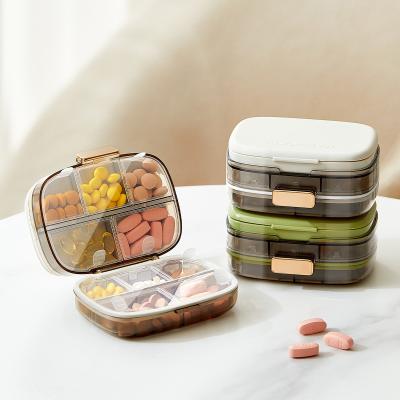 China Persoonlijke Draagbare Plastic Mini Pocket wekelijkse Pill Organisator draagbare am pm Reizen Dagelijks 7 Dagen Weekelijkse transparante Pill opslagdoos Te koop