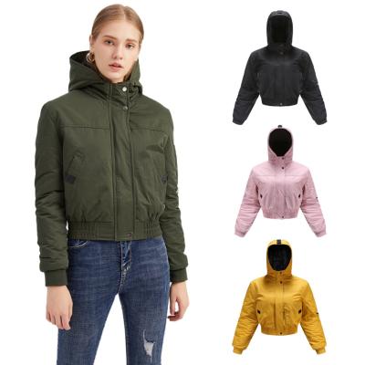 China Fashion Reversible Warm Winter Sale Casual Women Deep Coat Short Solid Warm Hoodies Coat Women's Breath Jacket for sale