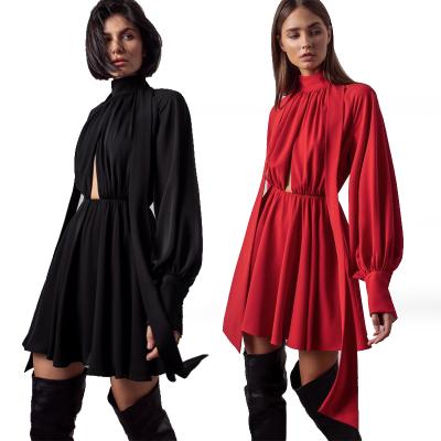 China Wholesale 2021 Autumn Clothing Breathable Women Long Sleeve Elegant Casual Dresses Bodycon Mini Dress for sale