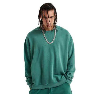 China Breathable Mens Edge Slit Looped Pile Washable Vintage High Street Fashion Brand Sweater for sale