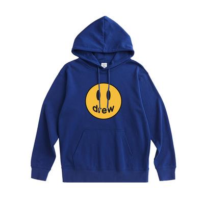 China Manufacturers Wholesale New Arrival Breathable Drew Smiling Face Print Long 2021 Sleeveless Hoodies Street Hip Hop Hoodies For Men for sale