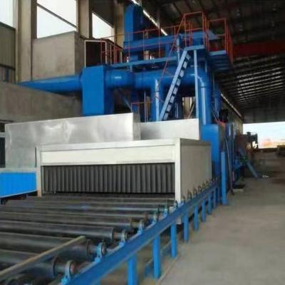 China Construction worksÂ   Automatic PLC Controller Roller Conveyor Steel Plate Shot Blasting Machine for sale