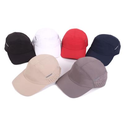 China Waterproof Wholesale Nylon Polyester Curved Brim Dad Baseball Logo Hat Unisex Custom Hat for sale