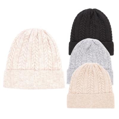 China JOINT Plain Winter Women Comfortable Recycled Outdoor Warm Men Knitted Beanies Hat for sale