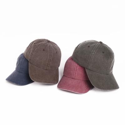 China JOINT Logo 6 Custom High Quality Men's Vintage Distressed Baseball Simple Designer Panel Cotton Caps Dad Hats for sale