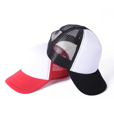 China Custom Wholesale COMMON Mesh Plain Trucker Hats Polyester Logo 5 Panel for sale