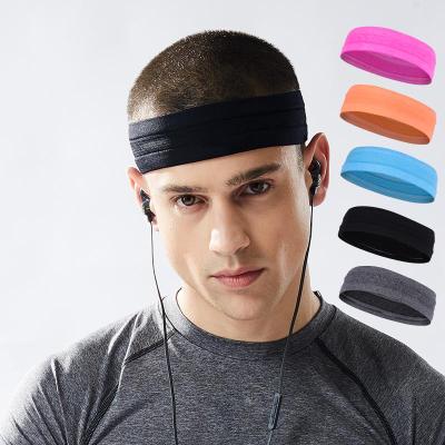 China Custom Logo Breathable Anti-Slip Colorful Polyester Unisex Sports Headband For Outdoor for sale