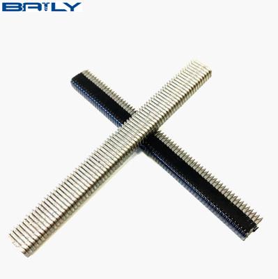 China Factory Supply 410k Point Flat Black Oblique Cut High Carbon Steel 9010 Staples For 425k Pneumatic Gun for sale