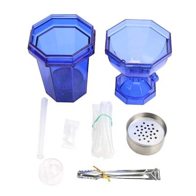 China Hookah Smoking Spot goods Wholesale small mini acrylic disposable hookah hukkas Hookah Travel Car Portable Cup with LED light for sale