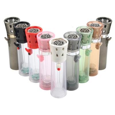 China Hookah Smoking German hookah manufacturer electroplating grey black car use LED cup shape portable hookah with led for sale