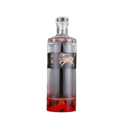 China Recyclable Sale Like Cakes 500ml Wine Bottles Hot Wholesale Empty Glass Wine Bottle for sale