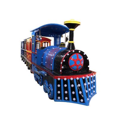 China Wholesale Reliable Outdoor Electric Fun Train Kids Amusement Park Equipment Guided Performance Train for sale