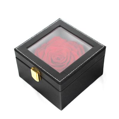 China 7-8CM Red Preserved Rose Gift Box For Celebration / Gift / Occasion for sale