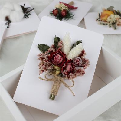 Chine Belles cartes de voeux sèches faites main de fleurs pour la décoration de maison/mariage à vendre