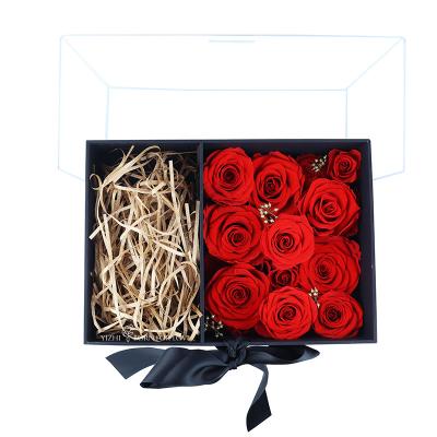 China Solo regalo real eterno de Rose Preserved Flower Glass For día de San Valentín de la bóveda en venta