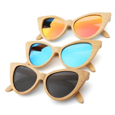 China Fashion Sunglasses 2021 Fashion Lady Bamboo Sun Glasses Vogue Sunglasses Customized Logo Color Metarial for Sports Vacation Camping for sale