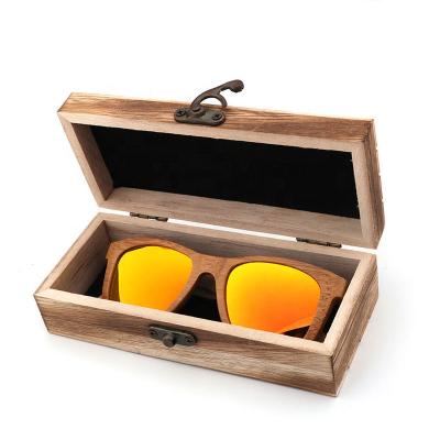 China 2021 Amazon Wood Hot Sale New Style Bamboo Eco Friendly Wooden Sunglasses Box Sun Glass Case Wholesale With Logo Customized for sale