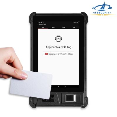 China HFSecurity FP08 Android 9 Adavanced Industrial Fingerprint Scanner Mobile Device Tablet Handheld Terminal With High Frequency RFID FP08 for sale