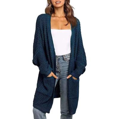 China Factory Supply Clothing Anti-wrinkle Long Length Anti-wrinkle Winter Season Women Regular Cardigan Sweater for sale