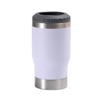 China Sustainable Eco Friendly Stainless Steel Tumbler 14oz Coffee Tumbler Can Cooler Double Wall Insulated Beer Mugs With Ope Bottle for sale