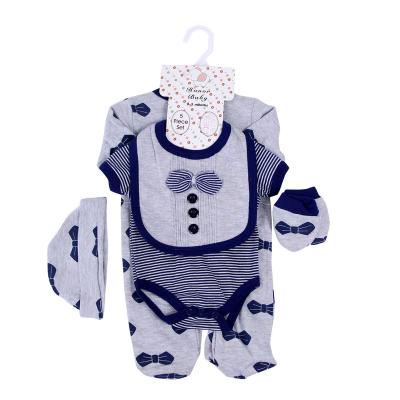 China Soft Newborn Baby Clothes Rompers Baby Clothes Set Unisex Baby Jumpsuit Set for sale