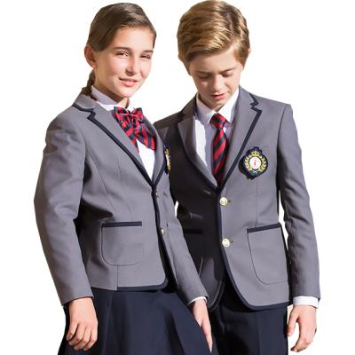 China Regular Length Woven Gray Dress School Uniform Cute Formal Bright Color Stability School Uniform for sale