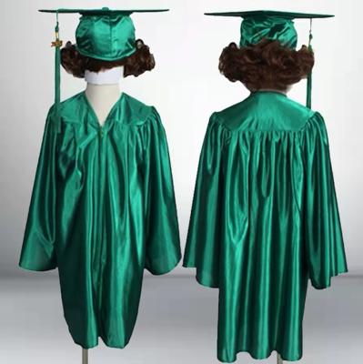 China School Kids Green Graduation Gown for sale