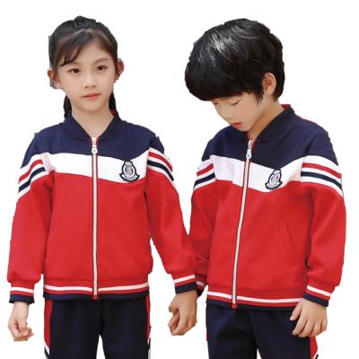 China Modern School Kids Red And Blue Color Combination School Uniform Designs SU-A-006 for sale