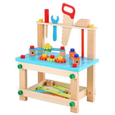 China Wooden Children's Wooden Creative Tool Platform Disassembly Tool Chair Variety Nut Assembly Combination Educational Toys for sale