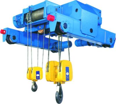 China 3 ton, 5 ton, 6 ton, 8 ton Double Girder Electric Wire Rope Hoist With Trolley For Storage / Warehouse / Stock Ground for sale