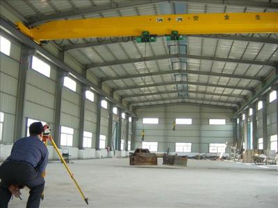 China 5 ton + 3 ton Single Girder Electric Overhead Crane With Electric Hoist For Storage / Mining / Repair Workshop for sale