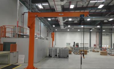 China Single Speed Column Mounted 2ton Electric Jib Crane With Chain Hoist for sale