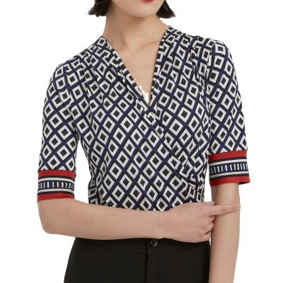 China Professional Manufacturer High Quality Knit Anti-wrinkle Use Ladies Women Silk Blouse for sale