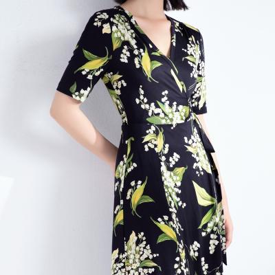 China Breathable Cheap Dresses Wholesale Clothing Women Midi Summer Online Shopping Silk Work Wholesale, Daily Life Beach Vacation for sale