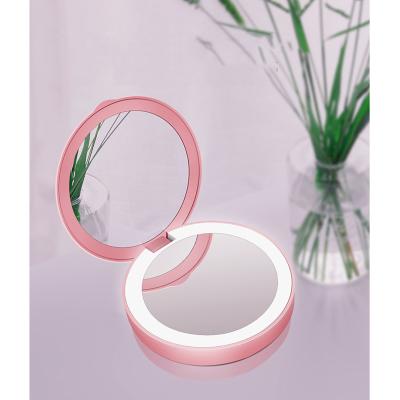 China Amazon Hot Selling Touch Dimmer Mirror Smart Lighted USB Charging Power Bank 3000mah Lithium Battery LED Mirror for sale