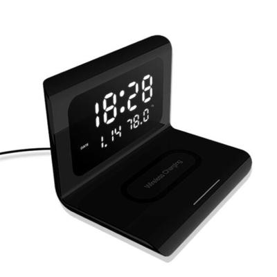 China Qi Alarm Clock Thermometer Wireless Charging Wireless Charger Fast Charging iPhone for Sumsung for xiaomi for sale