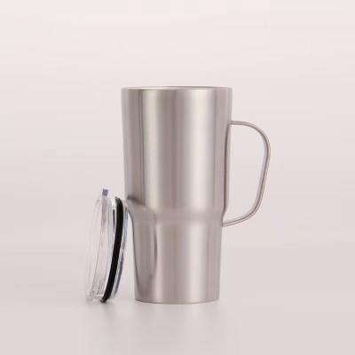 China Wholesale PORTABLE 30oz Stainless Steel Tumbler Coffee Mug With Handle Vacuum Double Wall Vacuum Insulated Beer Mugs With Lid for sale