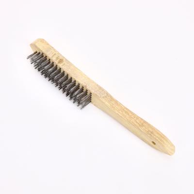 China High Carbon Steel Wood Handle Bathroom Floor Scrubber Sweeper Grout Cleaning Brush for sale