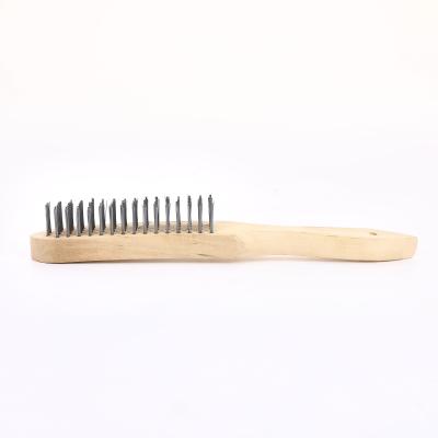 China Factory Direct Supply Wooden Handle Brass-Plated Brush Hard Floor Cleaning Industrial Brush Roller for sale