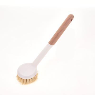 China New Viable Multifunctional Plastic Long Handle Kitchen Silicone Pot Dishwashing Saving Cleaning Brush for sale