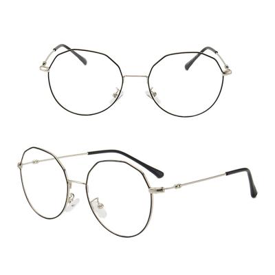 China Fashionable Low Price Reusable Elegant Gold 2021 Optical Frames With Glass Women Frame Eyewear for sale