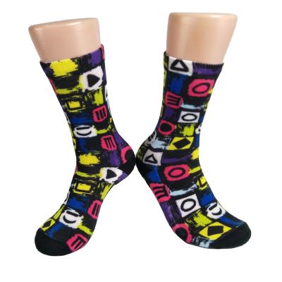 China Seamless QUICK DRY digital printing 3d socks for man in winter for sale