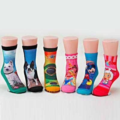 China New Fashion Wholesale Antibacterial Sublimation Winter Hot Socks Custom Printed Comfy Kids Cartoon Tube Teen Socks for sale