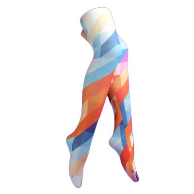 China Custom Patterned Antibacterial Flag 3D Flag Tights Women Sublimation Digital Printed Tights for sale