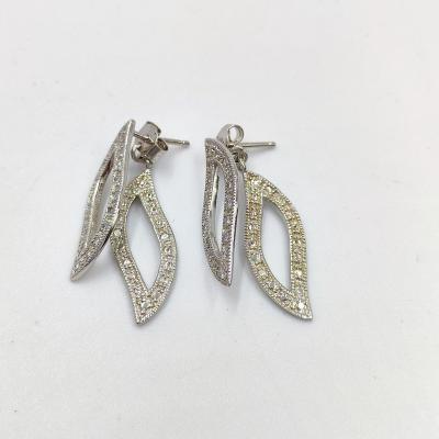 China Unique Trendy Fashion Design 925 Sterling Silver Lady Zircon Earring Jewelry New for sale